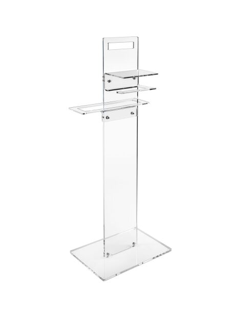 Soporte de inodoro transparente Calipso - 31x23xH86 cm