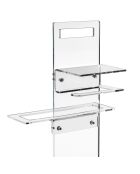 Support pour toilettes Calipso transparent - 31x23xH86 cm