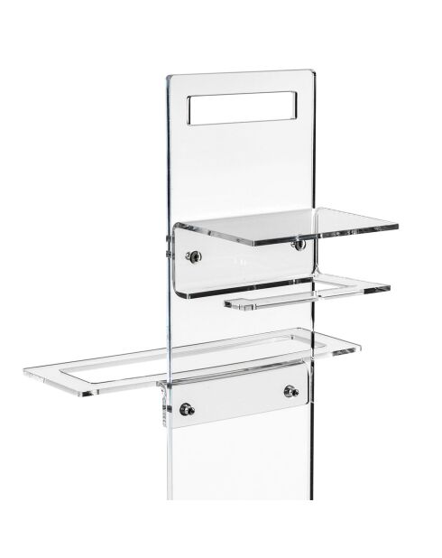 Soporte de inodoro transparente Calipso - 31x23xH86 cm