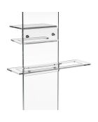 Support pour toilettes Calipso transparent - 31x23xH86 cm