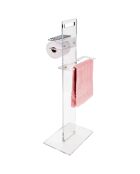 Support pour toilettes Calipso transparent - 31x23xH86 cm