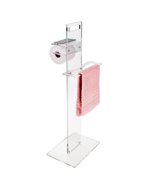 Support pour toilettes Calipso transparent - 31x23xH86 cm