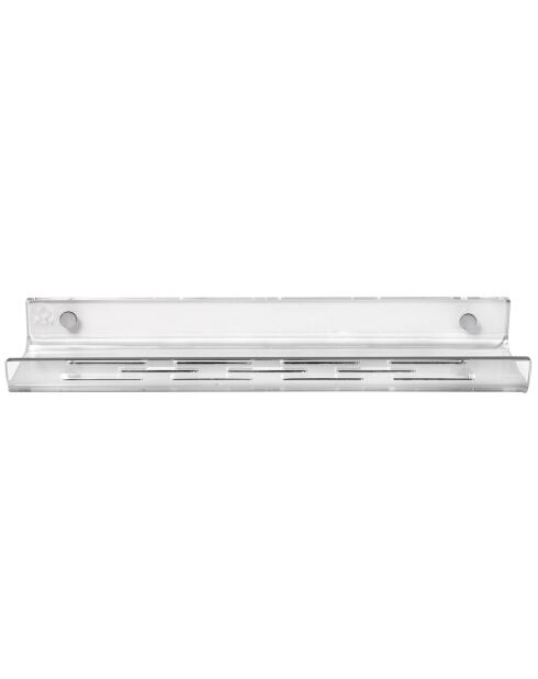 Tablette de douche Calipso transparente - 37x8.5xH4.5 cm