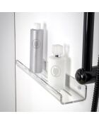 Tablette de douche Calipso transparente - 37x8.5xH4.5 cm