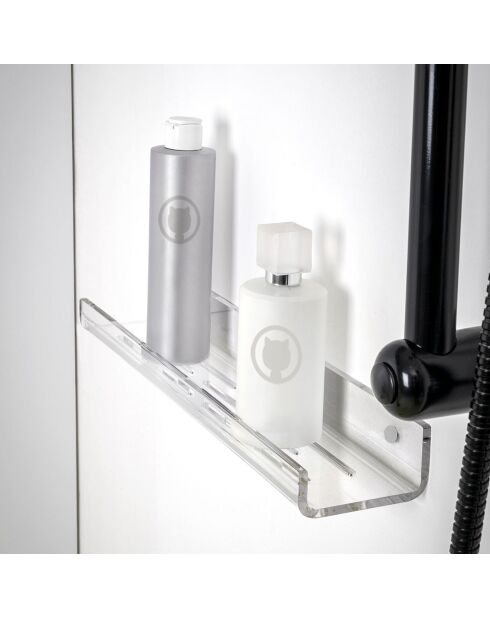 Estante de ducha transparente Calipso - 37 x 8,5 x 4,5 cm