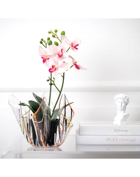 Vase Drappeggi Slim multicolore - 22x22xH21 cm