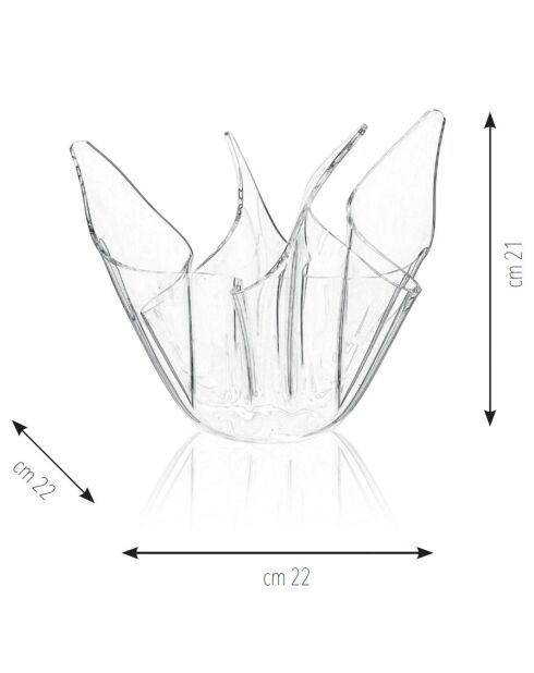 Vase Drappeggi Slim multicolore - 22x22xH21 cm