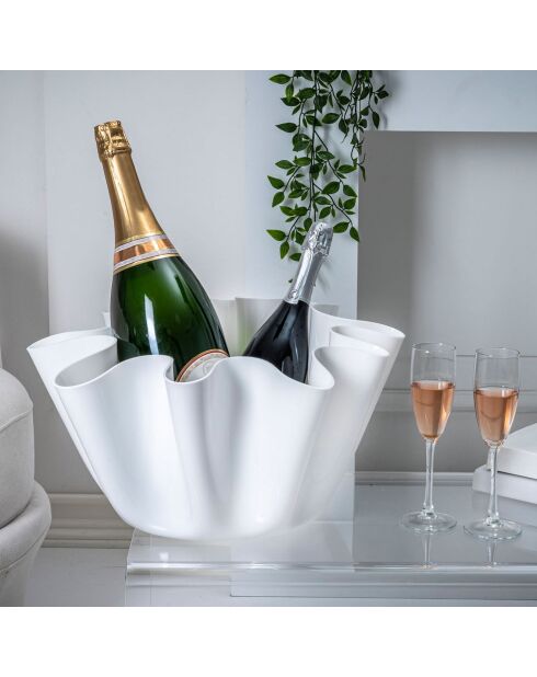 Vase Drappeggi Big  blanc - 45x47xH27 cm