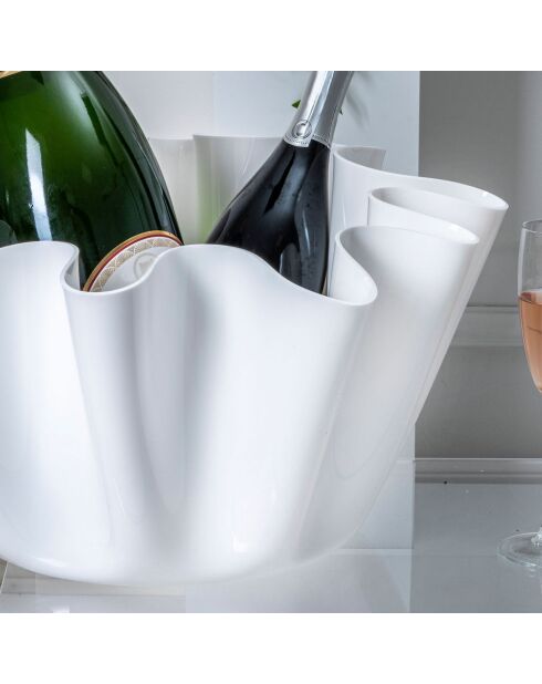 Vase Drappeggi Big  blanc - 45x47xH27 cm