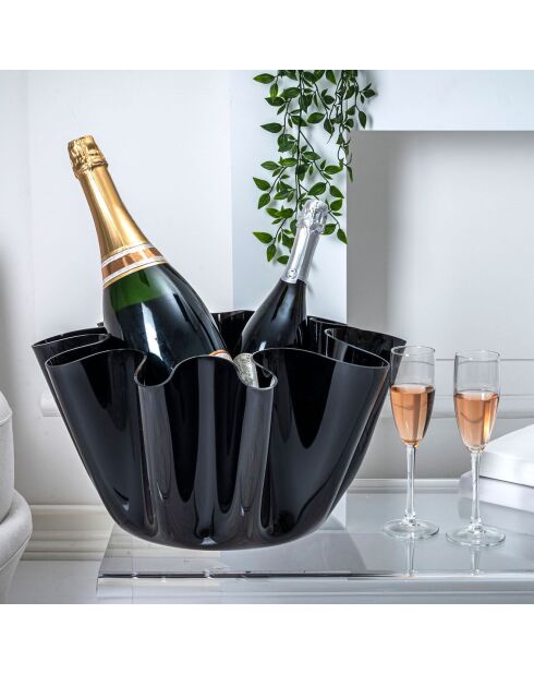 Vase Drappeggi Big  noir - 45x47xH27 cm