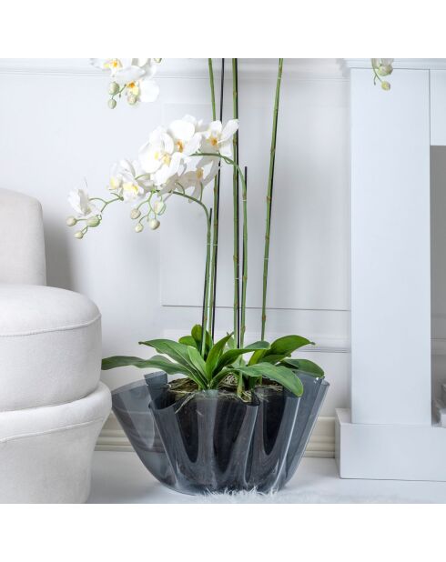 Vase Drappeggi Big  fumé - 45x47xH27 cm