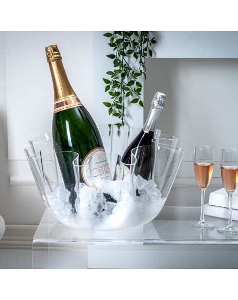 Vase Drappeggi Big  transparent - 45x47xH27 cm