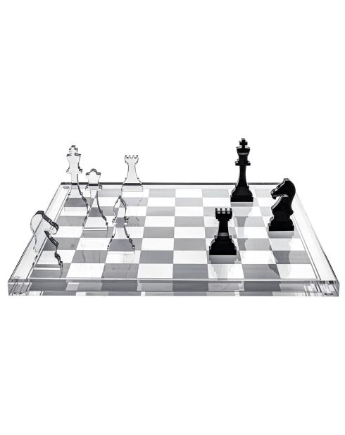 Echiquier Gukesh transparent - 50x50xH2.5 cm