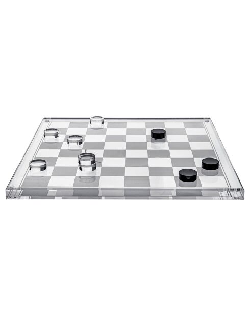 Echiquier Gukesh transparent - 50x50xH2.5 cm