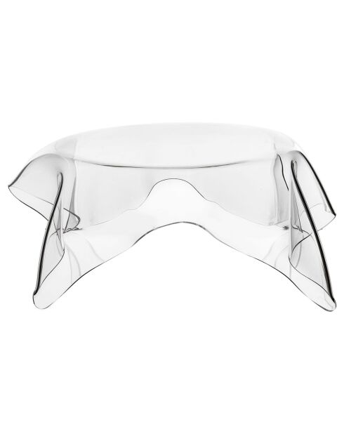 Présentoir/Corbeille Drappeggi Medium transparent - 32.5x32.5xH11.5 cm
