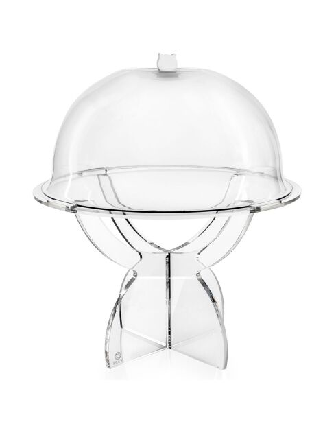 Soporte grande para tartas transparente para servir tartas, 35 x 35 x 41 cm