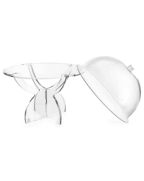 Soporte grande para tartas transparente para servir tartas, 35 x 35 x 41 cm