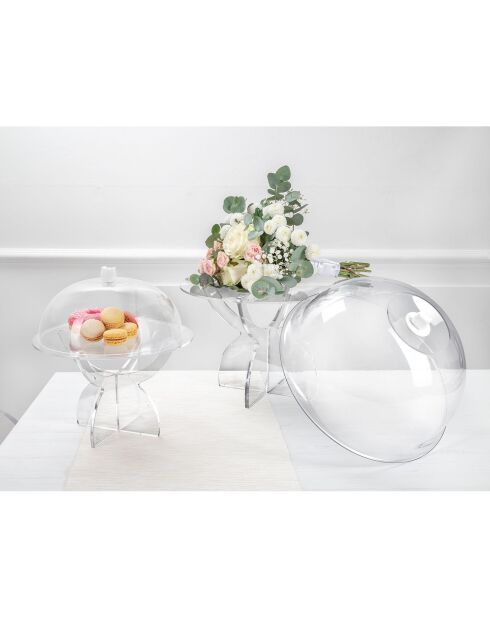 Présentoir à gâteaux Serving Cake Big transparent - 35x35xH41 cm