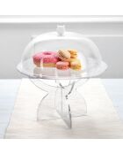 Présentoir à gâteaux Stand Small transparent - 27x27xH29 cm