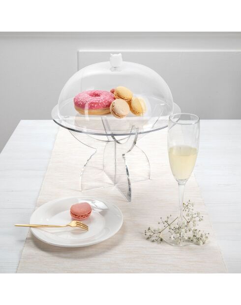 Présentoir à gâteaux Stand Small transparent - 27x27xH29 cm
