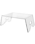 Table de petit-déjeuner Serving transparente - 50.5x33xH20 cm