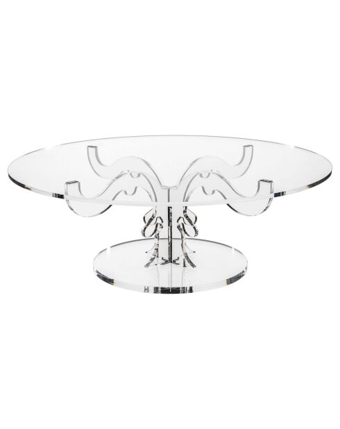 Présentoir à gâteaux Bon Ton Low transparent - 50x50xH17.5 cm