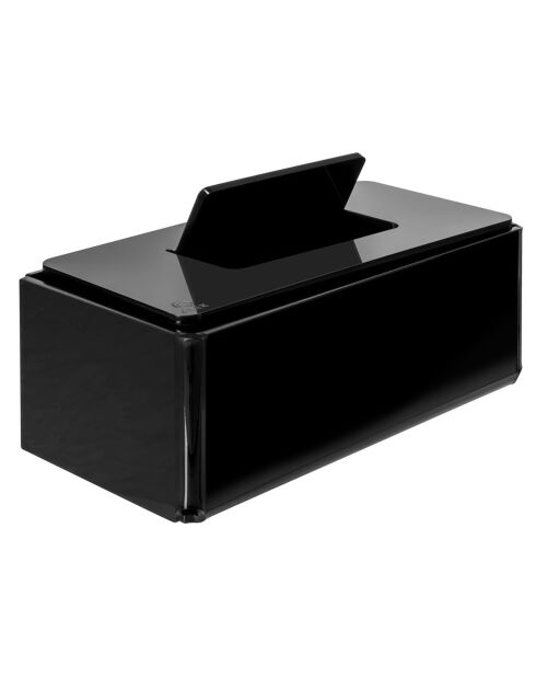 Boîte à mouchoirs Calipso noire - 25x12xH9 cm