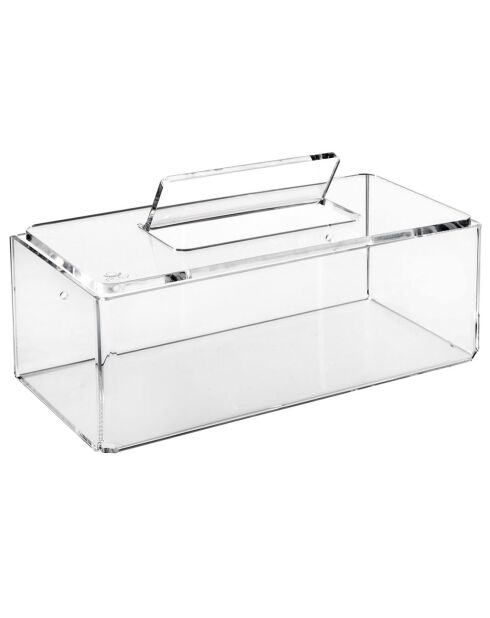 Scatola per fazzoletti Calipso trasparente - 25x12xH9 cm