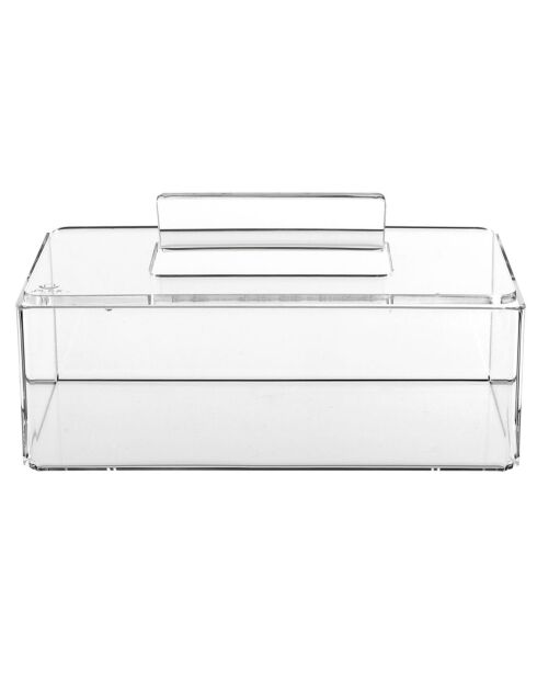 Boîte à mouchoirs Calipso transparente - 25x12xH9 cm