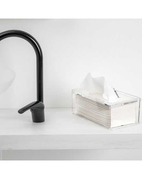 Boîte à mouchoirs Calipso transparente - 25x12xH9 cm