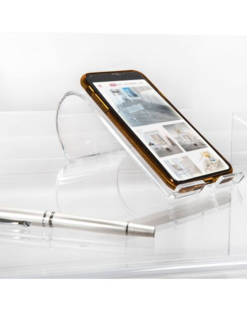 Support pour smartphone Smartwork transparent - 8.5x18.5xH7.5 cm