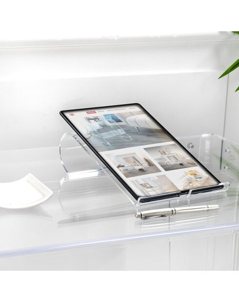 Support pour tablette Smartwork transparent - 18x24xH7.5 cm