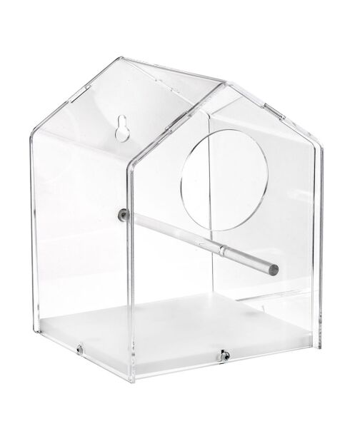 I-Pet transparentes Vogelhaus - 16x20xH20 cm