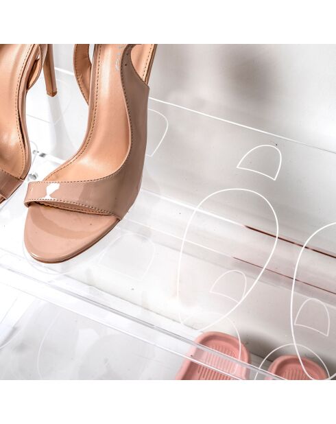 Étagère à chaussures Scarpe Diem transparente - 50.5x31xH50 cm