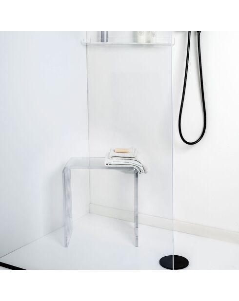 Sgabello trasparente Clio - 41x22xH46 cm