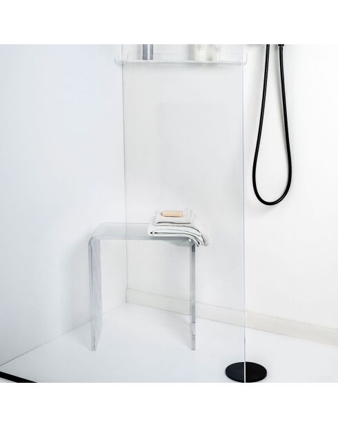 Tabouret Clio transparent - 41x22xH46 cm