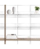 Bibliothèque Cielo transparent/bois de chêne - 180x30.5xH180 cm