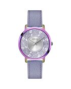 Montre Femme Dahlia en Cuir violette