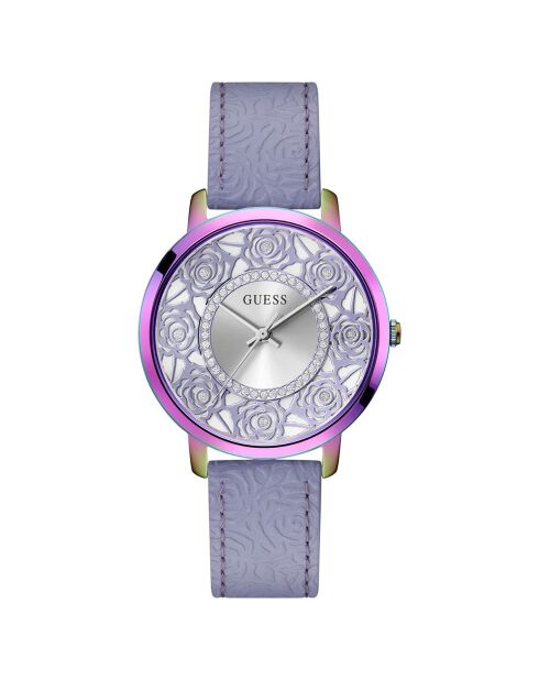 Montre Femme Dahlia en Cuir violette