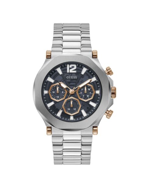 Montre Multifonction Homme Edge en Acier argentée