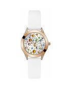 Montre Femme Mini Wonderlust en Silicone blanche