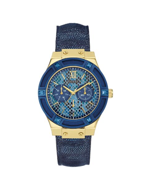 Montre Femme Jet Setter en Cuir & Synthétique bleue