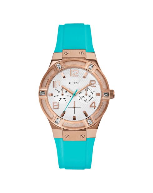Montre Femme Sport Steel en Silicone bleue