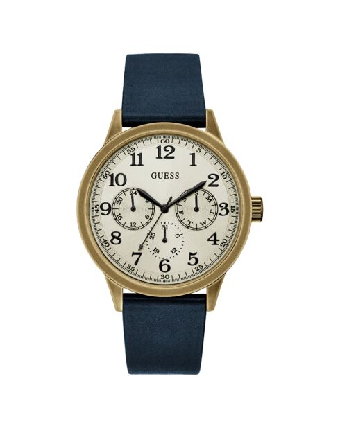 Montre Homme Boulder en Cuir bleue