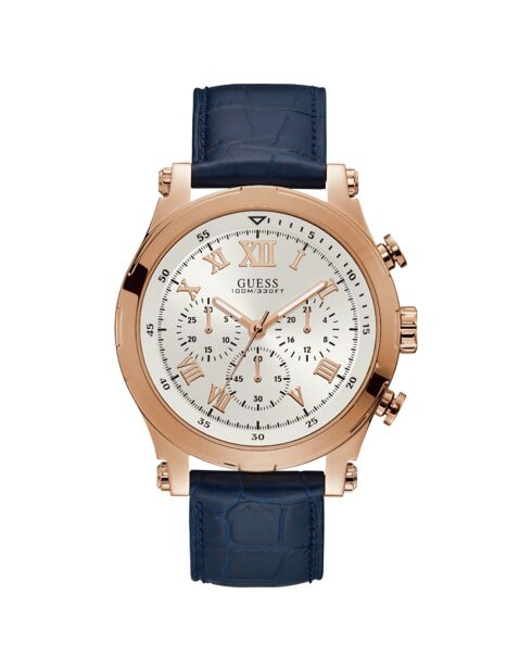 Montre Homme Anchor en Cuir bleue