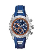Montre Chronographe Homme en Caoutchouc bleue