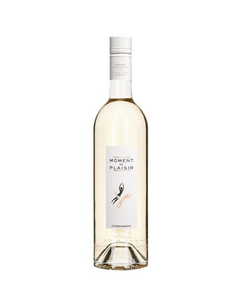 1 Lot de 11 Pays d'Oc Blanc Moment de Plaisir Cuvée Chardonnay 2024 J.M Aujoux + 1 OFFERTE 12x75cl