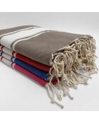 Fouta plate traditionnelle Kozo bleue - 100x200 cm