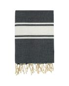 Fouta plate traditionnelle Kozo bleue - 100x200 cm