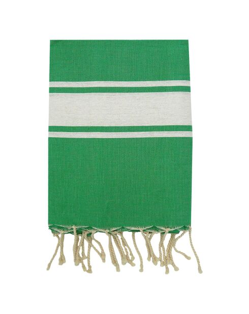 Fouta plate traditionnelle Kozo verte - 100x200 cm